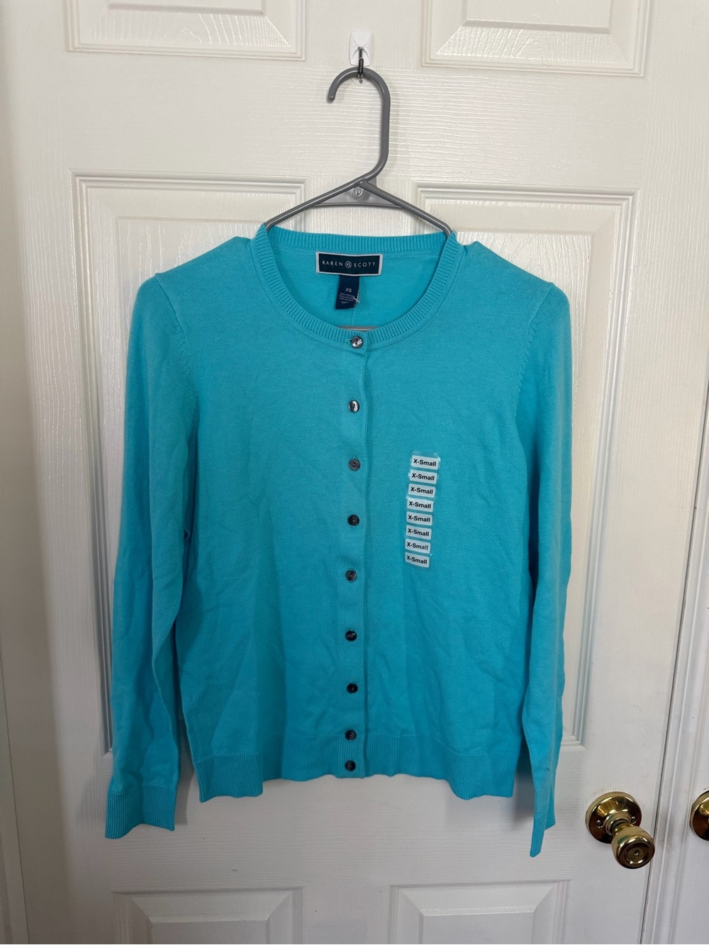 NWT Teal Karen Scott Cardigan
